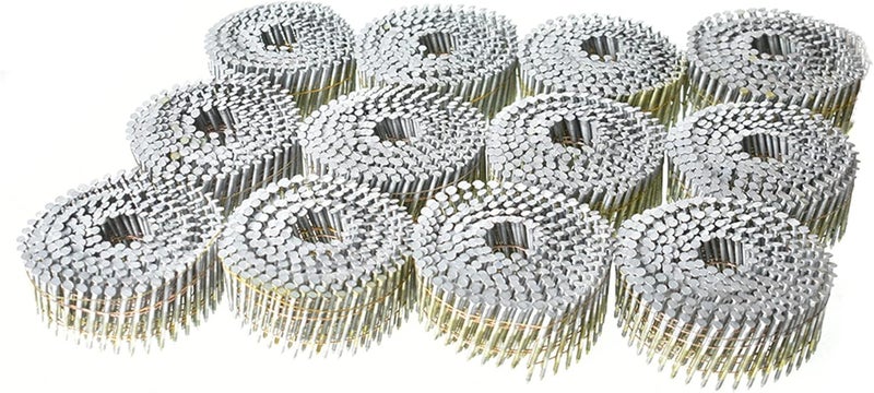 marddpair 15 Degree Coil Siding Nails 1-1/2-Inch x .092-Inch Collated Wire Coil Nails Full Roundhead Hot-dipped Galvanized 3600 Count - Image 2